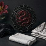 来一杯金菲士（ジンフィズ）のイメージ——バロック調バッジ・シルクアイマスク・パジャマ・タオルのグッズ
